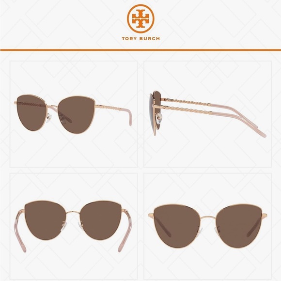 Tory Burch Accessories - Tory Burch Brown Sunglasses with Double Bridge Design